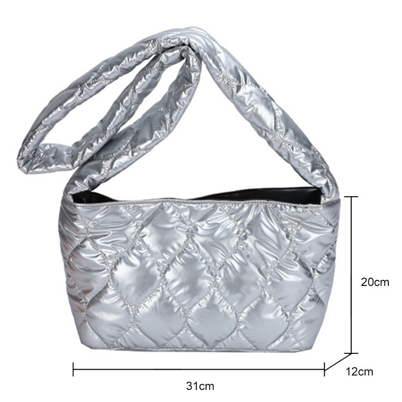 Genți de toamnă iarnă pentru femei, genți de mână cu zăbrele rombice matlasate, portabile, ocazionale, de culoare solidă, pentru cumpărături pentru fete