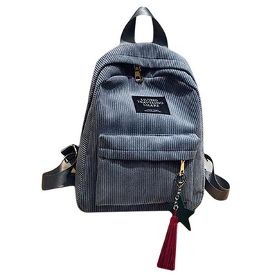 Ρετρό γυναικεία σακίδια πλάτης Μόδα Γυμνασίου Κολλεγίου Φοιτητές Τσάντα βιβλίου Απλή κοτλέ γυναικεία σακίδια Τσάντες μεγάλης χωρητικότητας Σακίδιο πλάτης