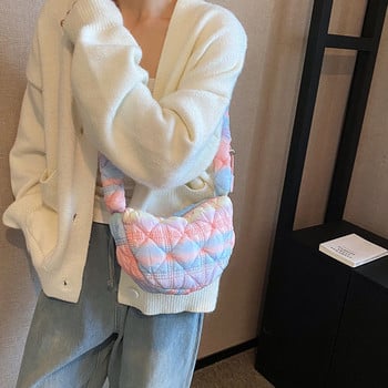 Елегантна ватирана пазарска чанта Cloud Pleated Bubbles Messenger Bag Ежедневна чанта за през рамо Модна пухкава чанта за пътуване с шнур