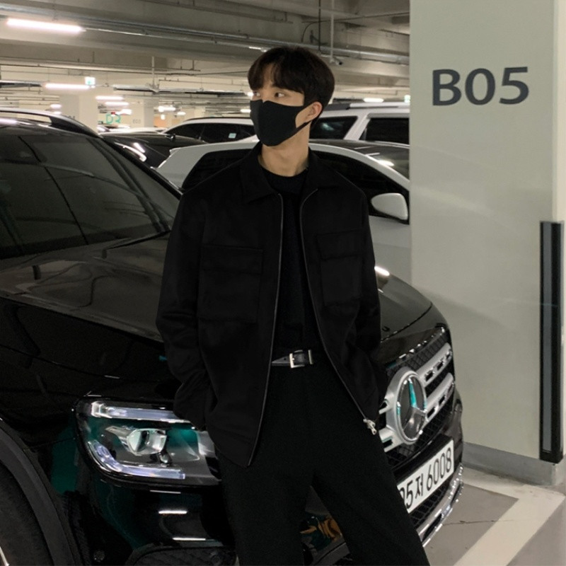 Πράσινο σουέτ τζάκετ ανδρικό κοντό παλτό Μόδα Casual μπουφάν Ανδρικά streetwear Κορεατικά μπουφάν ανδρικά κοντό παλτό M-2XL