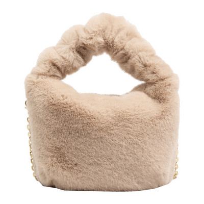 Χειμερινές γυναικείες τσάντες γυναικείες τσάντες χειρός από ψεύτικη γούνα Επάνω λαβή Λούτρινη τσάντα ώμου χιαστί Πορτοφόλι Πολυτελείς ντιζάιν τσάντες καρπού