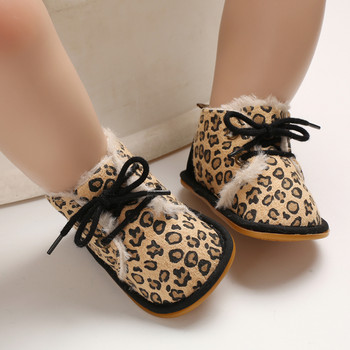 Παπούτσια μωρού με θέμα Leopard Αγόρι νεογέννητο βρέφος νήπιο Casual βαμβακερή σόλα Αντιολισθητική αναπνεύσιμη First Walkers Παπούτσια Crawl Moccasins