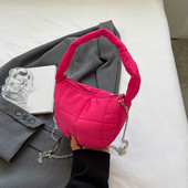 Nylon Hobos Τσάντα ώμου στήθους μεγάλης χωρητικότητας ταξιδιού Crossbody Half Moon Belt Messenger για γυναίκες Μοντέρνες καπιτονέ τσάντες hobo tote