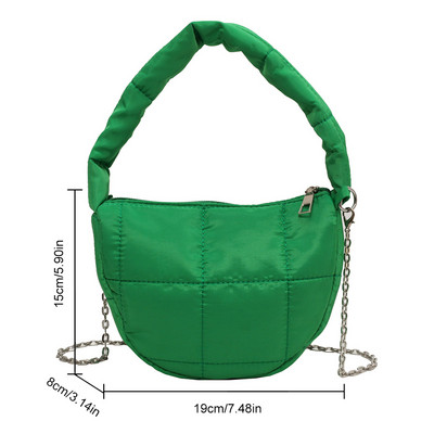 Nylon Hobos Τσάντα ώμου στήθους μεγάλης χωρητικότητας ταξιδιού Crossbody Half Moon Belt Messenger για γυναίκες Μοντέρνες καπιτονέ τσάντες hobo tote