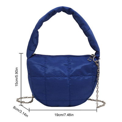 Nylon Hobos Τσάντα ώμου στήθους μεγάλης χωρητικότητας ταξιδιού Crossbody Half Moon Belt Messenger για γυναίκες Μοντέρνες καπιτονέ τσάντες hobo tote