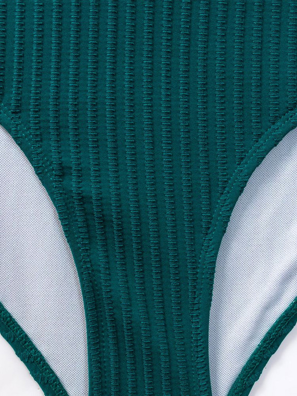 Vigorshely 2023 Set bikini cu nervuri sexy cu talie înaltă Costum de baie cu bretele pentru femeie Costume de baie Push UP pentru femei Set de costum de baie de plajă din două piese