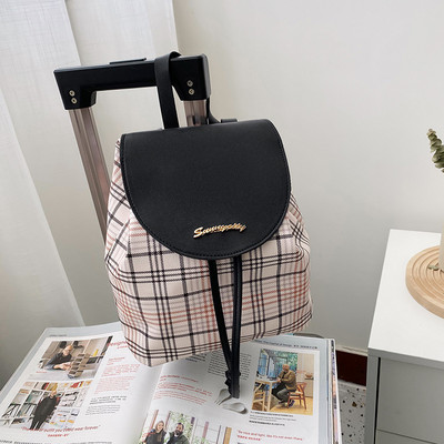 Μόδα Μίνι γυναικεία τσάντα πλάτης καρό γυναικεία σχολική τσάντα ώμου Τηλεφωνική τσάντα τσάντα πλάτης Γυναικεία τσάντα χιαστί για έφηβη