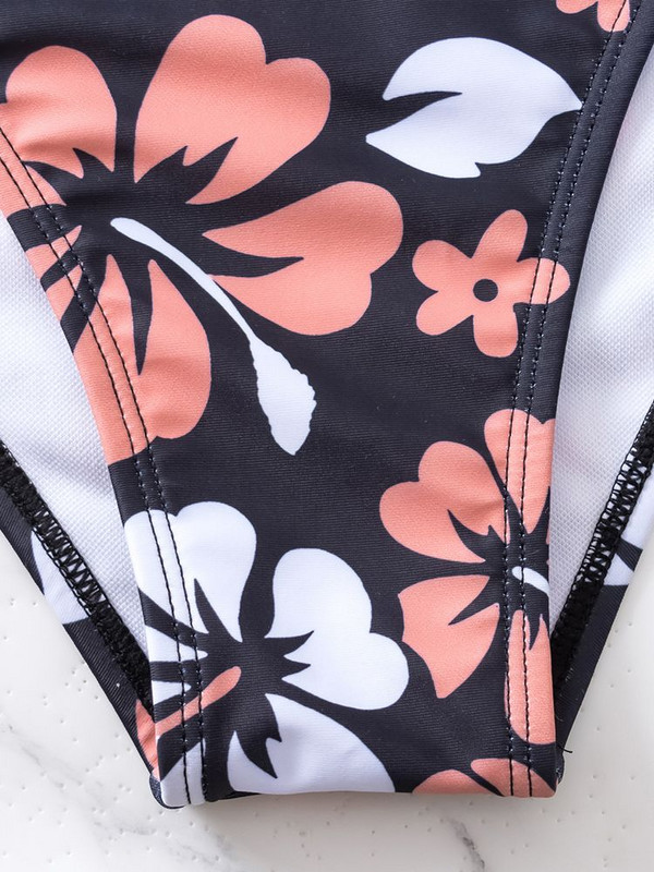 Vigorshely 2023 Costum de baie cu bretele sexy cu imprimeu Push Up Truss Up Costum de baie pentru femei, plajă, baie braziliană, îmbrăcăminte de baie