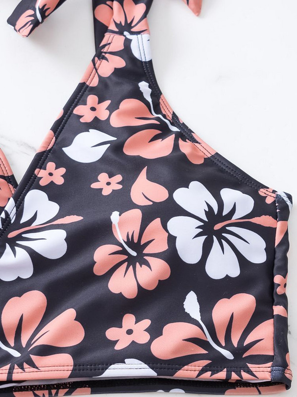 Vigorshely 2023 Costum de baie cu bretele sexy cu imprimeu Push Up Truss Up Costum de baie pentru femei, plajă, baie braziliană, îmbrăcăminte de baie