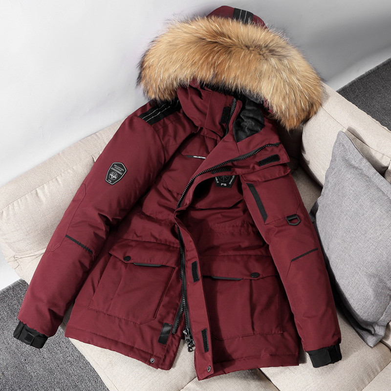 2022 Down Jacket Ανδρικά Μόδα Εργασίας Νέο Στιλ Young Puffer Jacket Κοντό Παχύ για εξωτερικούς χώρους Ζεστά χειμωνιάτικα λευκά πουπουλένια παλτό
