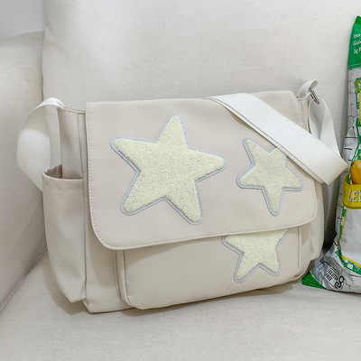 Γυναικεία μοτίβο αστεριών Y2k Messenger Τσάντα Casual Tote Lady Simple Τσάντα ώμου μεγάλης χωρητικότητας Σχολική τσάντα ταξιδιού για κορίτσια Τσάντα χειρός