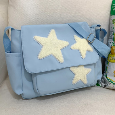 Γυναικεία μοτίβο αστεριών Y2k Messenger Τσάντα Casual Tote Lady Simple Τσάντα ώμου μεγάλης χωρητικότητας Σχολική τσάντα ταξιδιού για κορίτσια Τσάντα χειρός