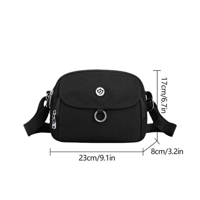 Τσάντα χιαστί μεγάλης χωρητικότητας νάιλον σύνθετη τσάντα ώμου Αναπνεύσιμη γυναικεία ανθεκτική ανθεκτική στις γρατσουνιές με φερμουάρ Ταξίδι για αγορές