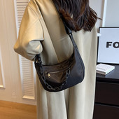 Νέες νάιλον υφασμάτινες τσάντες ώμου Vintage μονόχρωμες τσάντες Hobos casual μεγάλης χωρητικότητας Τσάντα χιαστί στήθους Μόδα γυναικεία τσάντα