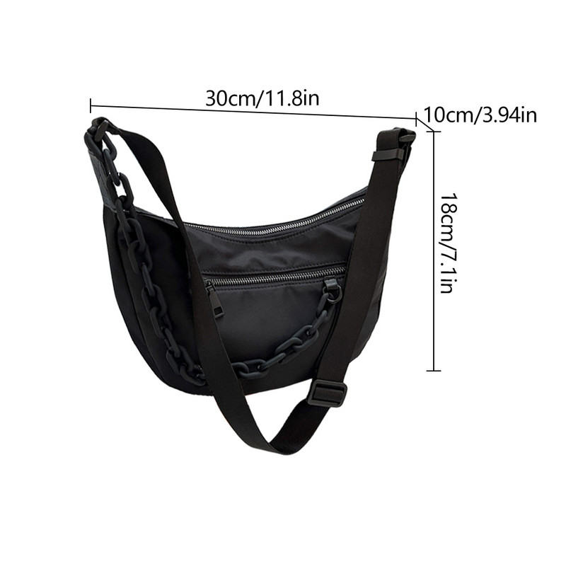 Νέες νάιλον υφασμάτινες τσάντες ώμου Vintage μονόχρωμες τσάντες Hobos casual μεγάλης χωρητικότητας Τσάντα χιαστί στήθους Μόδα γυναικεία τσάντα