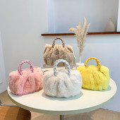Dámska elegantná taška cez rameno, jednofarebná nadýchaná taška cez rameno, tkaná rúčka, crossbody kabelky, prenosné malé cestovné dievčenské tote