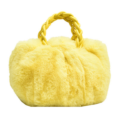 Dámska elegantná taška cez rameno, jednofarebná nadýchaná taška cez rameno, tkaná rúčka, crossbody kabelky, prenosné malé cestovné dievčenské tote