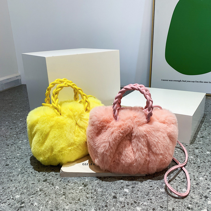 Dámska elegantná taška cez rameno, jednofarebná nadýchaná taška cez rameno, tkaná rúčka, crossbody kabelky, prenosné malé cestovné dievčenské tote