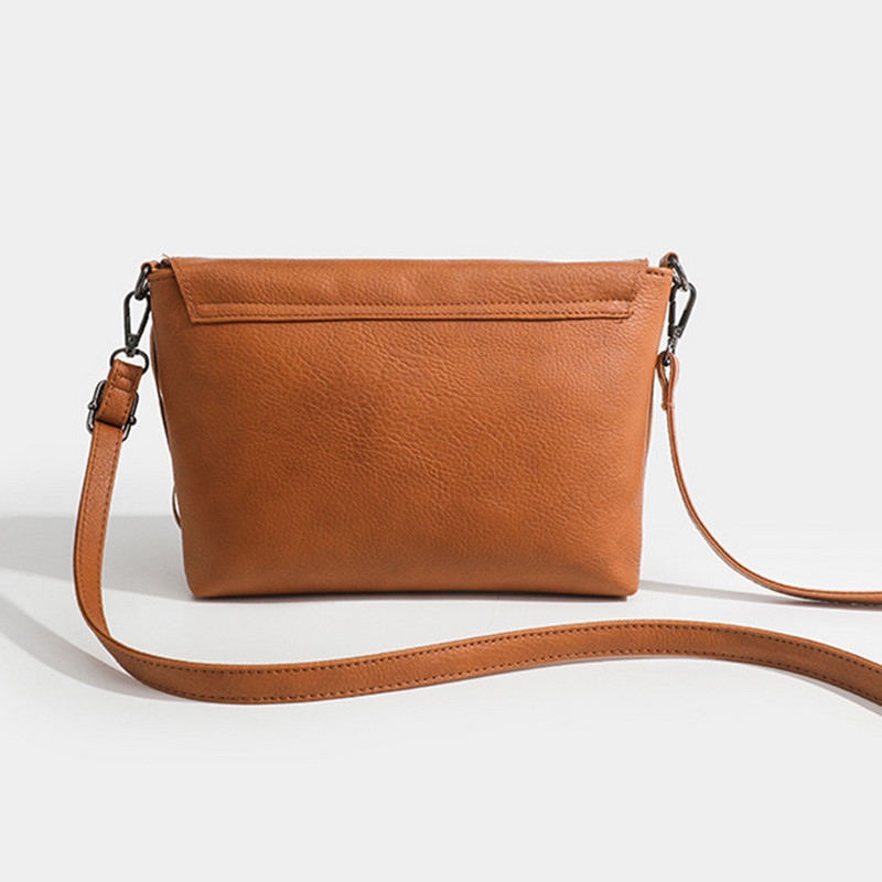 Γυναικεία τσάντα χιαστί με φούντα με ρυθμιζόμενο λουράκι Δερμάτινη τσάντα ώμου Ευέλικτη vintage τσάντα τσάντα για κορίτσι κομψό πορτοφόλι