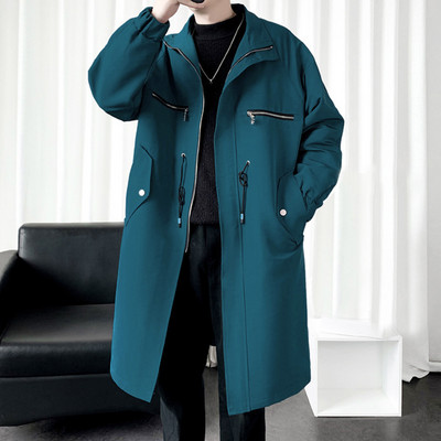 Varrukatega vest meeste mantel Talvine vintage õhuke revääriga talvepolsterdatud paks krae pikk jakk Nahast lambanahast jope