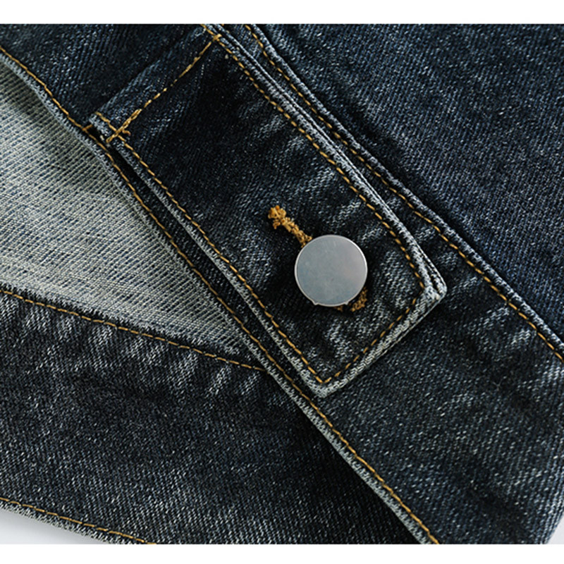 Harajuku Vintage Colorblock teksajakk Meeste Suured tänavariided Rock Punk Gothic Biker Lapel Denim jope naiste grunge