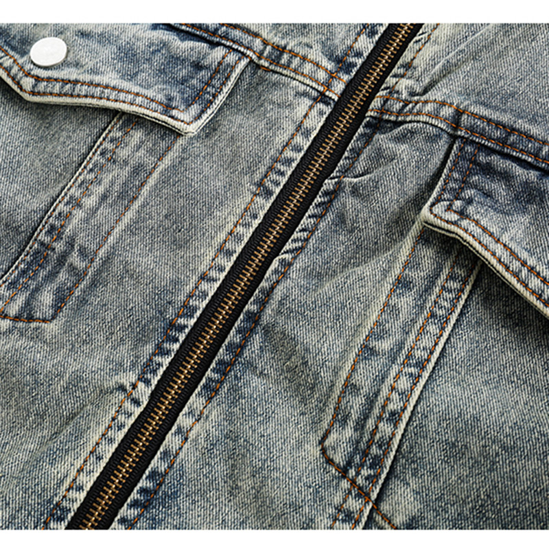 Harajuku Vintage Biker Racing Ανδρικό τζιν μπουφάν Υπερμεγέθη Streetwear Rock Punk Gothic Baseball Τζιν Μπουφάν Γυναικείο Boyfriend