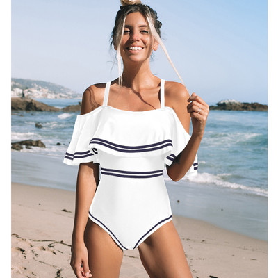 2023 Νέο Sexy Off The Shoulder Μαγιό Γυναικεία One Piece Γυναικείο μαγιό Ruffle Monokini Swim Wear XL