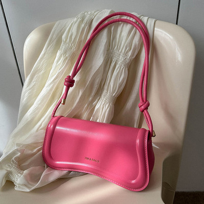 Luxus Designer Női Kézitáska Női Válltáska Rózsaszín Pu bőr Női Crossbody fogantyús Táskák Kis négyszögletes pénztárca Bolsas 2023