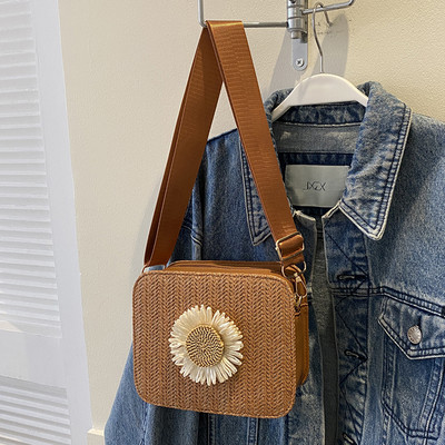 Γυναικεία τσάντα ώμου Μονόχρωμη τσάντα γυναικεία τσάντα τσάντα τσαντάκι πλεκτό με ρυθμιζόμενους ιμάντες ώμου μονόχρωμο PU Classic στυλ για εξωτερικούς χώρους