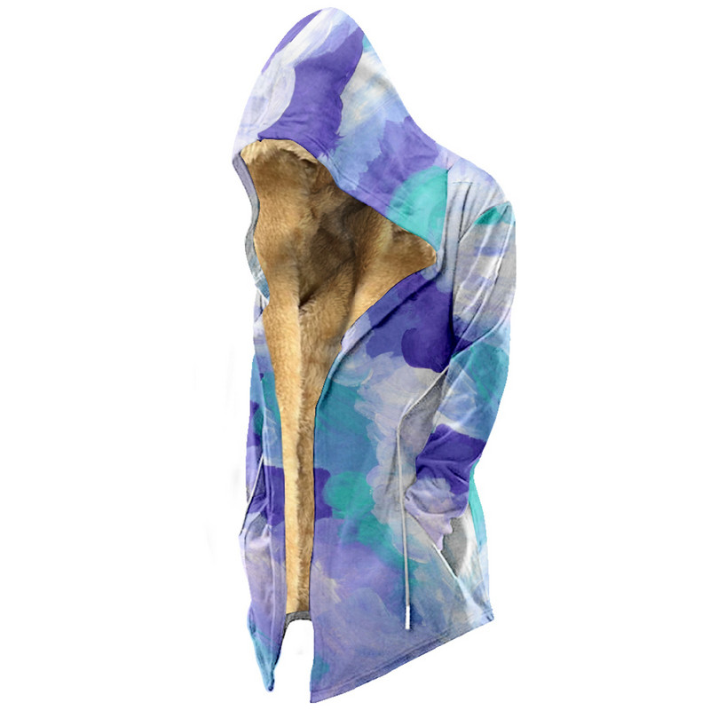 Jachetă pentru bărbați din catifea atletică din lână Culoare medie spre simplă, solidă, în jachetă Jachetă, toamnă lungă, mare, groasă pentru bărbați