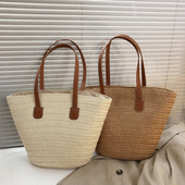 Straw Weave Tote Τσάντες Γυναικείες τσάντες ώμου Bohemian για γυναίκες 2023 Άνοιξη Καλοκαίρι Τσάντες παραλίας Casual Lady Travel Τσάντες αγορών
