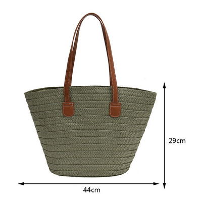 Straw Weave Tote Τσάντες Γυναικείες τσάντες ώμου Bohemian για γυναίκες 2023 Άνοιξη Καλοκαίρι Τσάντες παραλίας Casual Lady Travel Τσάντες αγορών