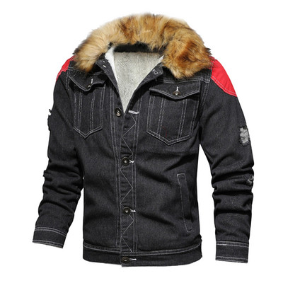 Îmbrăcăminte bărbătească Paltoane Duty Bărbați Iarnă Iarnă Jachetă Bărbați Toamnă Jachetă Gros Denim Reve Culoare Potrivită Catifea Puf Bărbați Pentru