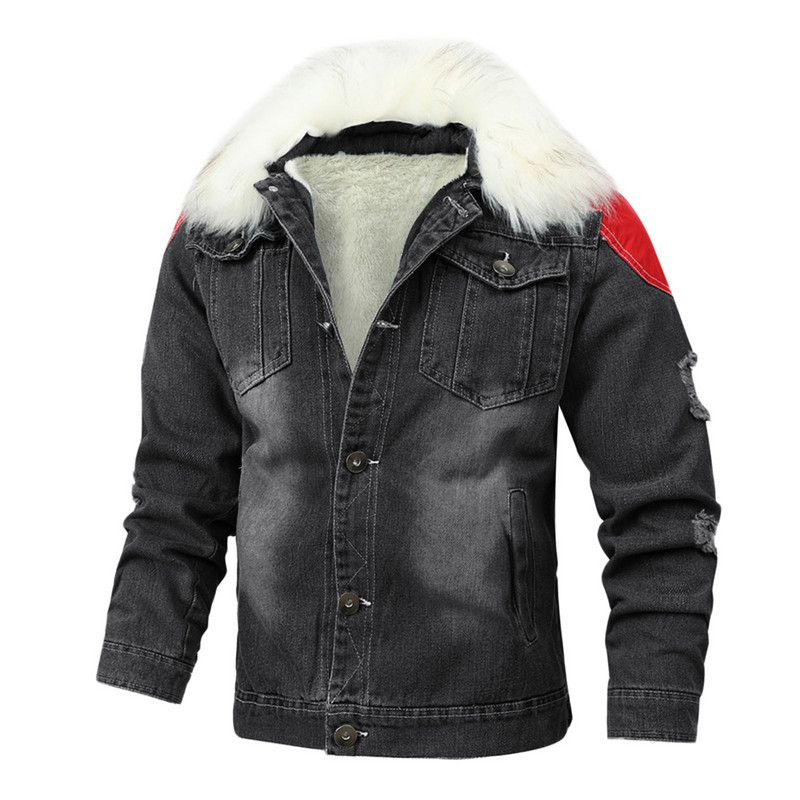 Îmbrăcăminte bărbătească Paltoane Duty Bărbați Iarnă Iarnă Jachetă Bărbați Toamnă Jachetă Gros Denim Reve Culoare Potrivită Catifea Puf Bărbați Pentru