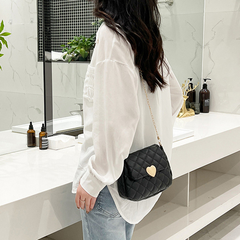 Γυναικεία τσάντα ώμου Lingge Μονόχρωμη μοντέρνα τσάντα Messenger Ρυθμιζόμενος ιμάντας ώμου PU Δερμάτινη αφαιρούμενη τσάντα για κορίτσια καθημερινής συνάντησης