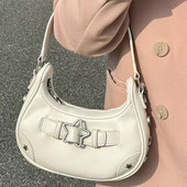 Genți de mână cu stea vintage pentru femei, de modă, cu umăr, geantă de subrat, poșetă de doamnă, din denim, Y2k, poșete pentru axile pentru femei.