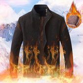 Χειμερινά Μπουφάν Ανδρικά Τζιν Ανδρικά Μπουφάν Winter Fleece Top Χειμερινό Stand-Up Χοντρό γιακά Φθινοπωρινό Βελούδινο Μπουφάν Ανδρικό Μπουφάν στα πλαϊνά