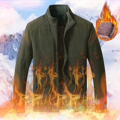 Χειμερινά Μπουφάν Ανδρικά Τζιν Ανδρικά Μπουφάν Winter Fleece Top Χειμερινό Stand-Up Χοντρό γιακά Φθινοπωρινό Βελούδινο Μπουφάν Ανδρικό Μπουφάν στα πλαϊνά