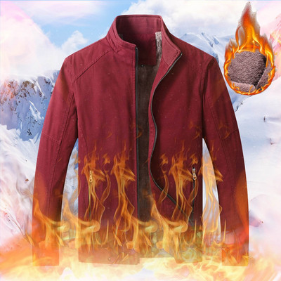 Χειμερινά Μπουφάν Ανδρικά Τζιν Ανδρικά Μπουφάν Winter Fleece Top Χειμερινό Stand-Up Χοντρό γιακά Φθινοπωρινό Βελούδινο Μπουφάν Ανδρικό Μπουφάν στα πλαϊνά