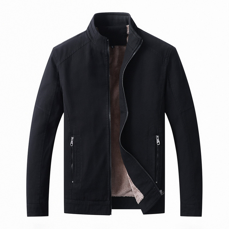 Χειμερινά Μπουφάν Ανδρικά Τζιν Ανδρικά Μπουφάν Winter Fleece Top Χειμερινό Stand-Up Χοντρό γιακά Φθινοπωρινό Βελούδινο Μπουφάν Ανδρικό Μπουφάν στα πλαϊνά