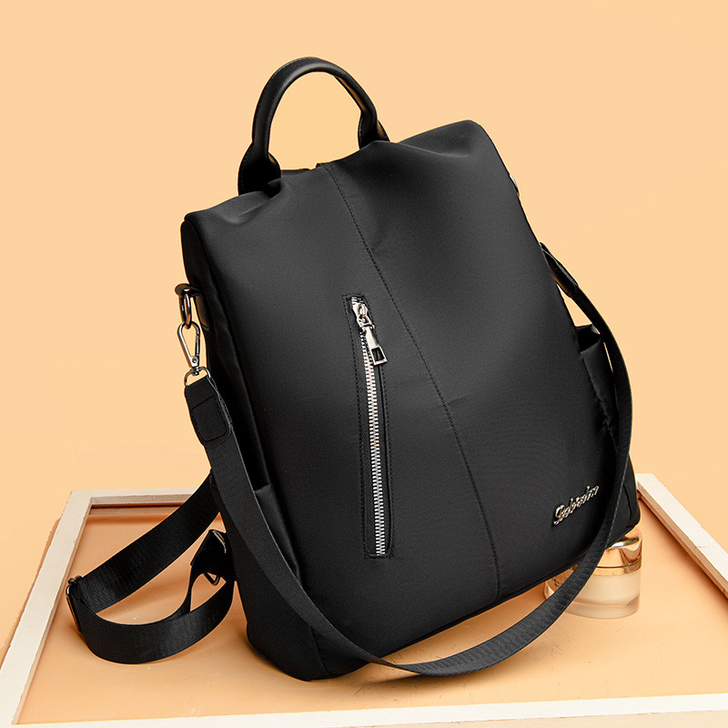 Disainer naiste seljakotid vargusvastased seljakotid lahtised vabaaja õpilaste koolikotid, diagonaalne tõmblukk, dekoratiivsed naiste õlakotid