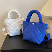 Νέες γυναικείες τσάντες ώμου με επένδυση Oxford Fashion Κέντημα με νήμα ρόμβου Μικρές τσάντες χιαστί για κορίτσια Τσάντες με κορυφαίο χερούλι Τσάντες