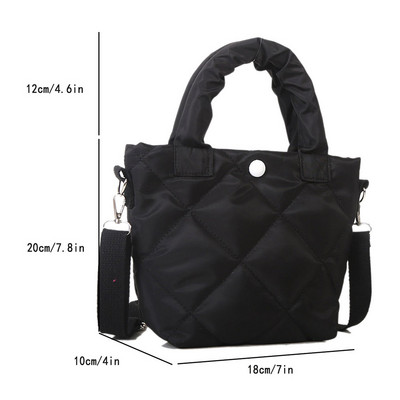 Νέες γυναικείες τσάντες ώμου με επένδυση Oxford Fashion Κέντημα με νήμα ρόμβου Μικρές τσάντες χιαστί για κορίτσια Τσάντες με κορυφαίο χερούλι Τσάντες