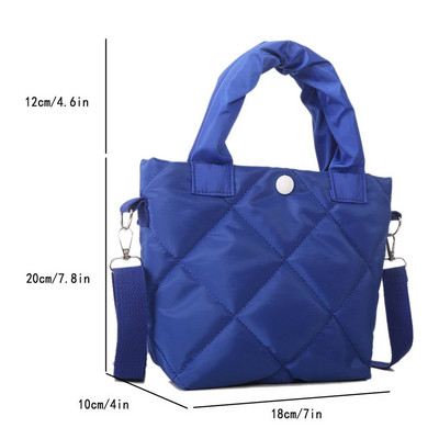 Νέες γυναικείες τσάντες ώμου με επένδυση Oxford Fashion Κέντημα με νήμα ρόμβου Μικρές τσάντες χιαστί για κορίτσια Τσάντες με κορυφαίο χερούλι Τσάντες