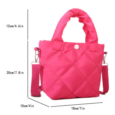 Νέες γυναικείες τσάντες ώμου με επένδυση Oxford Fashion Κέντημα με νήμα ρόμβου Μικρές τσάντες χιαστί για κορίτσια Τσάντες με κορυφαίο χερούλι Τσάντες