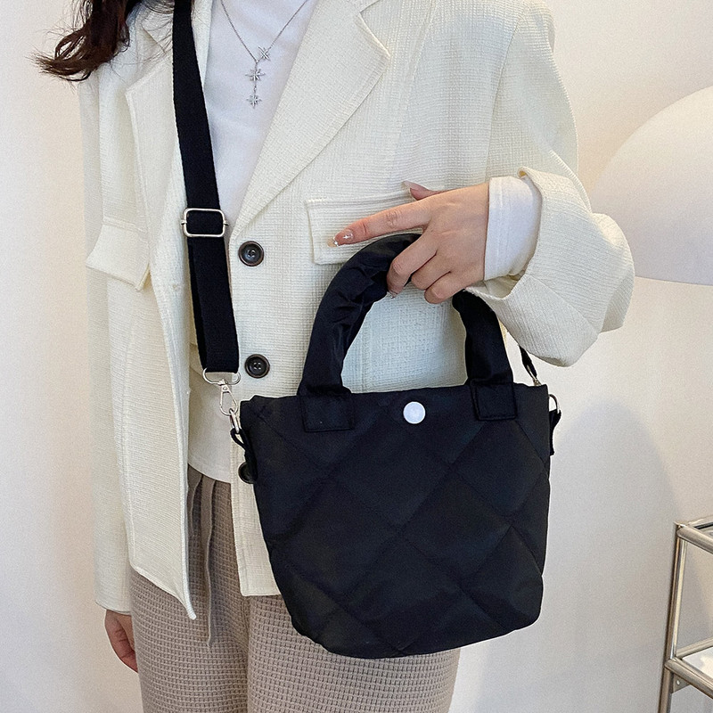 Νέες γυναικείες τσάντες ώμου με επένδυση Oxford Fashion Κέντημα με νήμα ρόμβου Μικρές τσάντες χιαστί για κορίτσια Τσάντες με κορυφαίο χερούλι Τσάντες