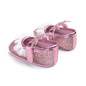 Βρεφικά μοκασίνια Baby Princess Lace PU Δερμάτινα Αθλητικά Παπούτσια Νήπιο Αντιολισθητικό στέμμα Γενέθλια Mary Jane Παπούτσια Νεογέννητα First Walkers