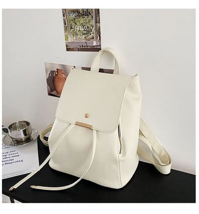 Moodne seljakott naistele Kvaliteetne PU-nahast naiste seljakott, suure mahutavusega välireisi seljakott tüdrukute koolikott