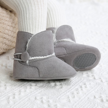 0-18 μηνών Νήπιο Μωρό Κοριτσάκια Αγόρια Χειμερινή μπότα χιονιού Μασίφ Fleece Ζεστά παπούτσια Επένδυση Χοντρή μπότα αντιολισθητική σόλα από καουτσούκ First Walkers