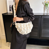 Korejske elegantne plisirane torbe s ručkom za žene Cloud Bags Karirane prošivene torbe za slobodno vrijeme Torba za skitnice Shopping torbe na rame Ženske